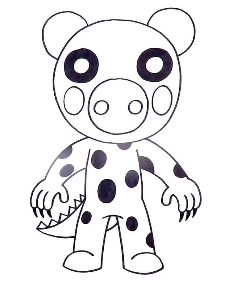 Roblox Pig in a Costume coloring page Roblox Pig in a Costume coloring page
